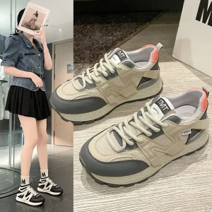 Women’s Casual Running Shoes Korean Style Fashion Athletic Shoes Lightweight Comfortable Walking