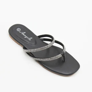 Womens Casual Sandals Flats Summer Female Rhinestone Comfortable Lady Shoes New Model Slipper Open Toe Beaded Sandals