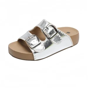 Women’s Casual Sandals Leather Platform Stylish Slides Niche Design Waterproof Open Toe Trendy Sandals Women Flat Slippers