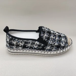 Women’s Casual Shoes Bulk OEM Slip Espadrilles Flats Textile Upper Breathable Light Weight Comfortable Walking Shoes Spring