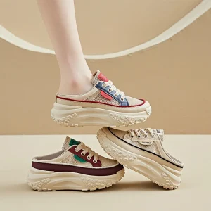 Women’s Casual Shoes Plus Size Walking Shoes Autumn Outdoor Sports Half-covered Slippers