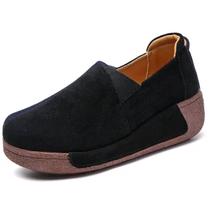 Women’s Casual Shoes Size 35-41 Soft Breathable Thick Sole Platform Slip On Loafers Solid Anti Slip Winter Autumn Spring