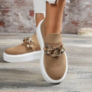 Women’s Casual Shoes with Breathable Mesh Lightweight Toe Shallow Head Design for Autumn & Spring