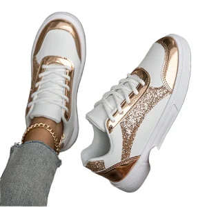 Women’s Casual Skateboarding Sports Running Shoes Size 35-42 Soft Breathable Lightweight Cotton Upper Anti-Slip Sneakers Spring