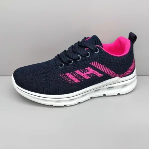 Women’s Casual Sneakers Breathable Fly Knit Sport Running Shoes with PVC Outsole