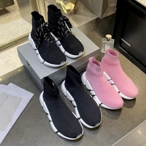 Women’s Casual Sneakers High Top Elastic Designer Shoes Men’s Chunky Adjustable Top Fashion