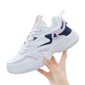 Women’s Casual Sneakers PU Thick Sole Cushioning Comfort Height Increasing Autumn Street Walking Shoes