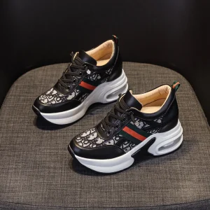 Women’s Casual Sneakers Platform Walking Shoes Increase Height Breathable Autumn Thick Soles Shoes for Women