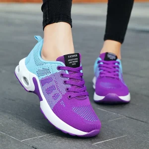 Women’s Casual Sport Sneakers Lightweight Casual Running Shoes Autumn Mesh Cloth New Styles Women Girls Running Shoes