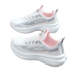 Women’s Casual Sports Sneakers Breathable Mesh Thick Sole Heightened Running Walking Style with Rubber Insole