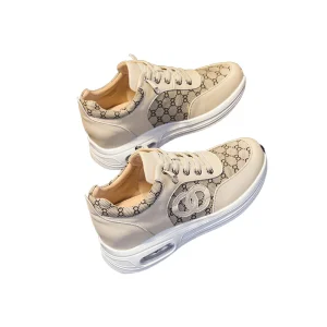 Women’s Casual Stylish Breathable Lightweight Running Walking Mesh Flats Lace-On Shoes