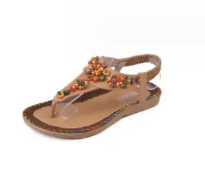 Womens Casual Summer Sandals Fashion Comfortable Flat Shoes Beach Ankle Straps Bohemian Breathable Walking Outdoor