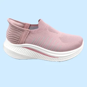 Women’s Casual Walking Shoes Summer Spring Autumn Fly Knit Mesh Fabric Slip On Breathable Lightweight Soft Cushioning Durable