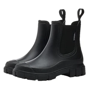 Women’s Chelsea Rain Boots Elastic Mouth Ankle Mid Top Waterproof for Indoor Outdoor for Winter Made PVC Material