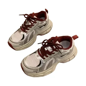 Women’s Chunky Platform Sneakers Breathable Walking Shoes Trendy Casual Trainers Fashionable Walking Footwear