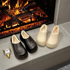 Women’s Classic EVA Garden Clogs Soft Plush Cotton Furry Winter Slippers with Non Slip Waterproof Feature for Autumn