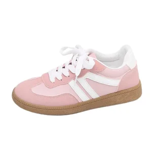 Women’s Classic Fashion Trend Casual Shoes Color blocking White Lightweight Sneakers for Autumn Spring Student
