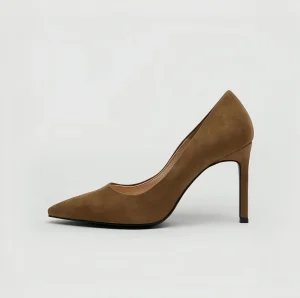 Women’s Classic Popular Sexy Suede Stilettos Pencil Heels Fashion High Heeled Pointy Toe 6 8 10cm Dress Shoes