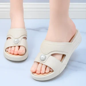 Women’s Classical Cross Strap Slipper New Design Summer Beach Elegance Wedge Sandal Open Toe for Spring Season