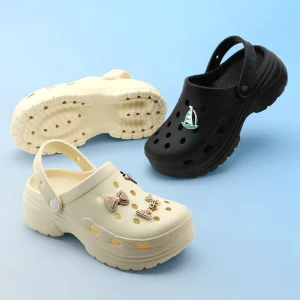 Women’s Clogs EVA Flat Sandals Soft Height-increasing Lightweight for Beach Summer