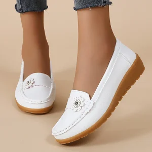 Women’s Closed Toe Flat Loafers PU Lining Rubber Sole Non slip Casual Daily Walking Shoes
