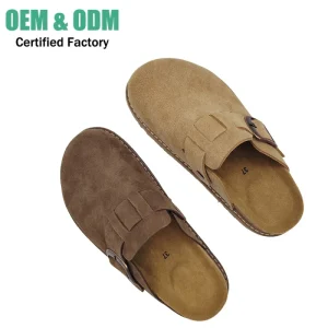 Women’s Closed-toe Flat Slipper Slip on Comfortable Suede Causal Clogs and Mules Flat Slipper for Outdoor