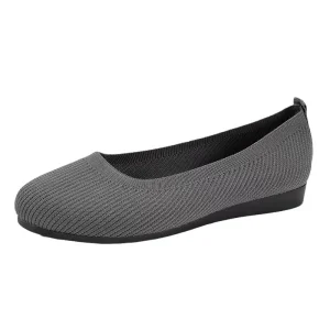 Women’s Comfortable Ballet Dress Flats Women’s Summer Slip-On Closed Toe Loafers Breathable Flat Round Toe Shoes