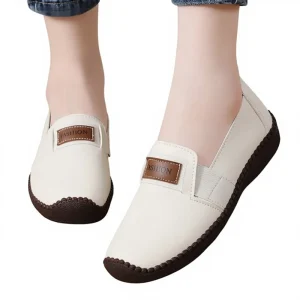 Women’s Comfortable Casual Flat Non-Slip Loafers with PU Outsole Round Toe All Seasons