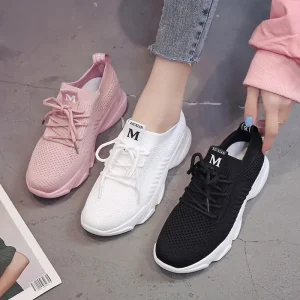 Women’s Comfortable Casual Running Sneakers New White Outdoor Sport Shoes for Autumn Breathable Walking Style
