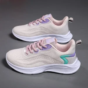 Women’s Comfortable Casual Sports Active Running Shoes Spring Summer Mesh Breathable Design Soft Rubber Sole Light