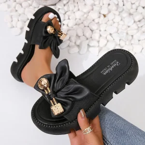 Women’s Comfortable Lightweight Breathable Open Toe Peep Toe Classic Flat Sandals with Tempered Feel for Summer