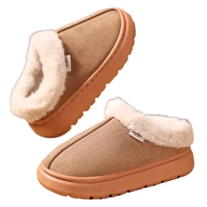 Women’s Cotton Snow Boots New Cross Border Plus Velvet Padded Short Pedal Boots Fashion Winter Wear Slip On Closure