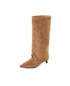 Women’s Cowhide Soft Pointed Cowboy Knee High Boots Comfort Breathable for Daily Commuting Work Occasions