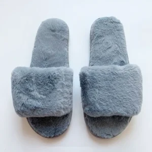 Women’s Cozy Faux Fur Slipper Soft Fluffy Plush Indoor Winter House Slippers for Home Bedroom Warm Winter Slide Slippers