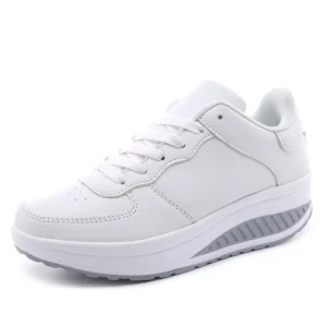 Women’s Cross Mirror Large Size Sneakers Autumn Winter Collection Casual Thick Sole Running Shoes Height Increasing Mesh