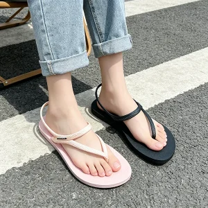 Women’s Custom Anti Slip New Fashion Rubber Sandals Comfortable Flat Strap Summer Autumn Outdoor Beach Use