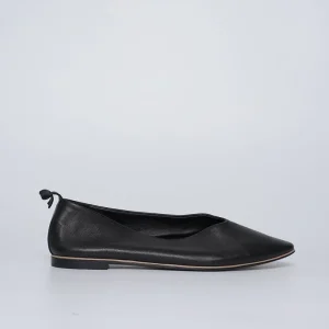 Women’s Custom Black Pointed Leather Flat Shoes Comfortable Loafers Series Slip-On Summer Spring Autumn