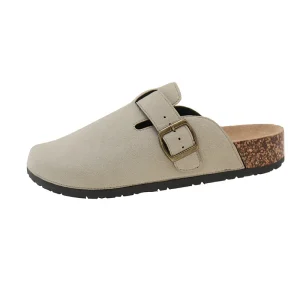 Women’s Custom Mules Clogs Sandals with Arch Support Cork Slippers Flats Made From Polyester Fabric