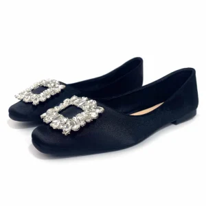 Women’s Custom Rhinestone Flat Shoes Ladies Boat and Sandals Loafers for Bridal Ballerina