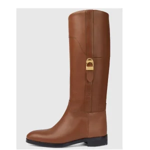 Women’s Custom Western Over-the-Knee Winter Boots Pu Knee-High Black Fur Lining Breathable Anti-Slip Block Heel Snow