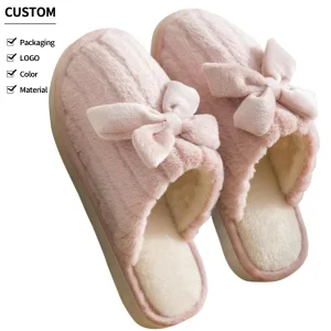 Women’s Cute Cozy Winter Warm Anti-Slip Lightweight Soft Plush Home Indoor Slippers for Fashion Couples Gift