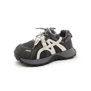 Women’s Dad Shoes Spring Summer Autumn Double Lace Suede Upper Lightweight Non Slip Casual Sports Shoes