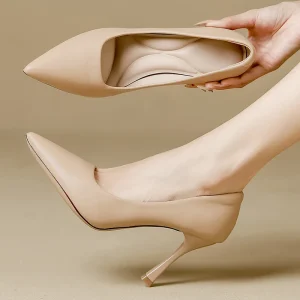 Women’s Dress Shoes High Quality Fashion Pointed Toe Soft Rubber Sole Ladies Elegant High Heeled Shoes Casual Party Office Wear
