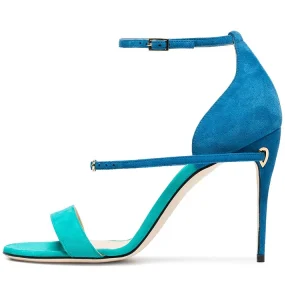 Women’s Dress Shoes Suede PU Ladies Slide High Heels Sandal Sexy