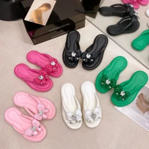 Women’s EVA Spring Beach Sandals Fashion Butterfly Thick Sole Lightweight Anti Slip Bow Outdoor & Indoor Slides Recyclable