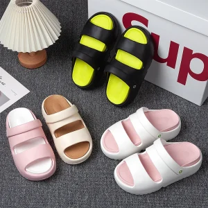Women’s EVA Two Trap Sandal Outdoor Wedges Sandals Comfort Height Increasing Sporty Platform High Top Round Open Toe Back Strap