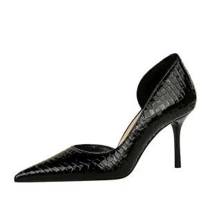 Women’s Elegant High Heels Comfortable Slip-on Dress Shoes with Thin Heels Pointed Toe Pumps for Business Office