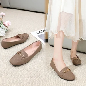 Women’s Elegant Minimalist Loafers Suitable Trendy Simple Design Patterned Suitable for Wide Feet Fit Well Multiple Sizes