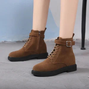 Women’s Fashion Boots Autumn Winter Flat Bottom Korean Booties