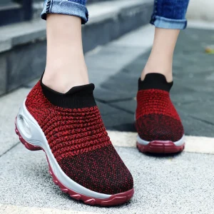 Women’s Fashion Casual Shoes Air Cushion Breathable Mesh Sneakers Lightweight Fitness Leisure Shoes Girl
